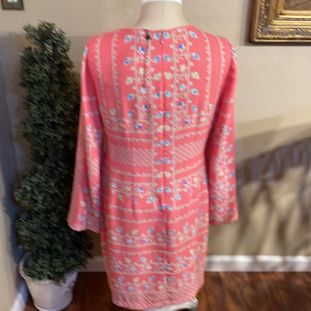 NWOT BCBGMaxAzria Peach Floral Dress - Picture 5 of 11